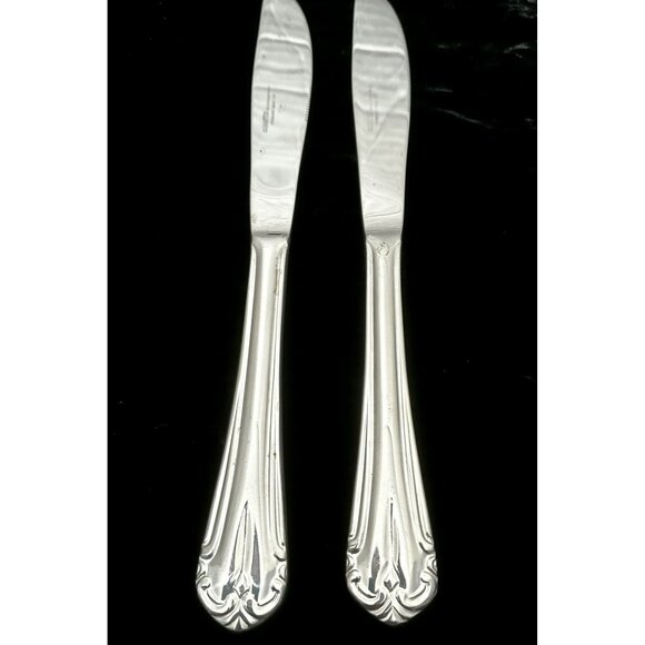 Hampton Silversmiths Katrinka 2 Dinner Knives Stainless Replacement Knife Glossy - Picture 3 of 5